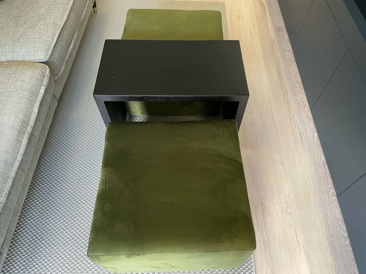 Bespoke sofa + ottomans - Image 2