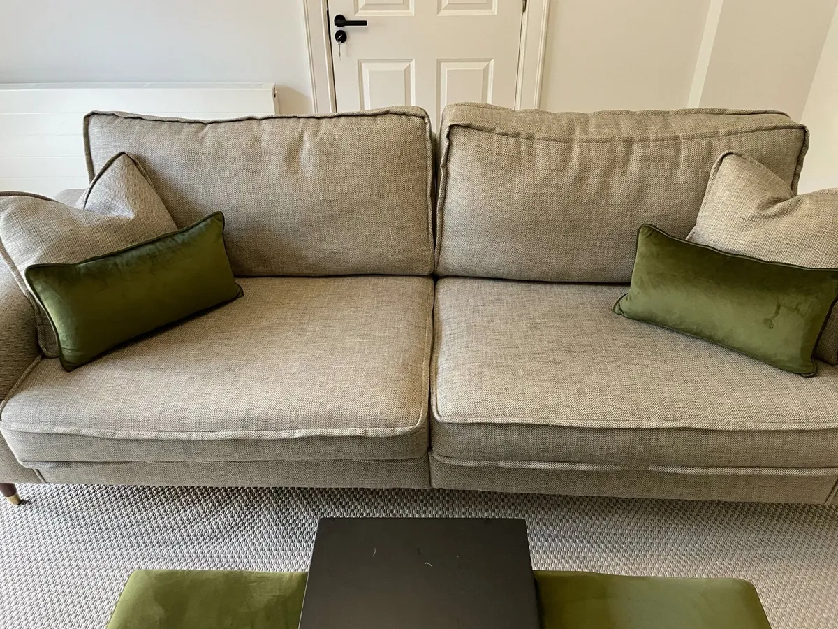 Bespoke sofa + ottomans - Image 4