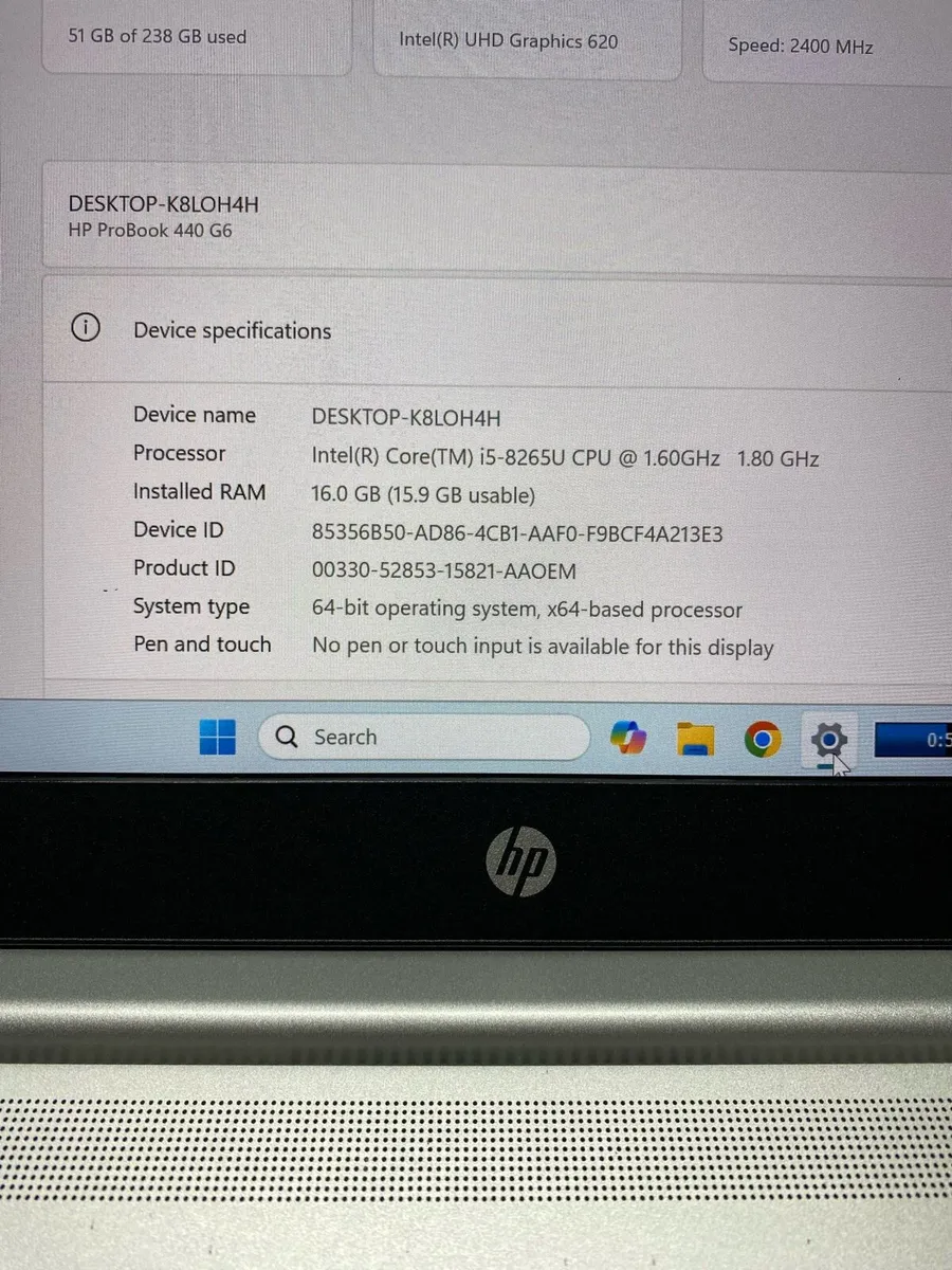 HP i5 pro 16-256 win 11 - Image 4