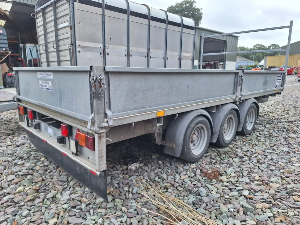 Ivor Williams 14ft Tri Axle Flatbed Trailer - Image 3