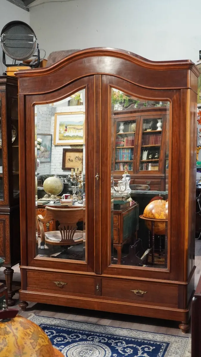 French Antique Armoire with Mirrors, c.1920 - Image 1