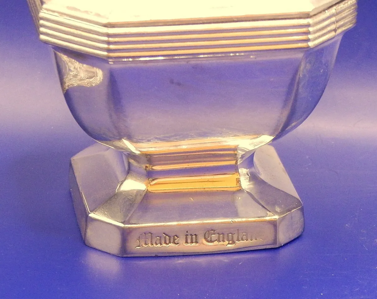 Italian Pewter & Crystal Jam Pot & Sugar Sifters - Image 4