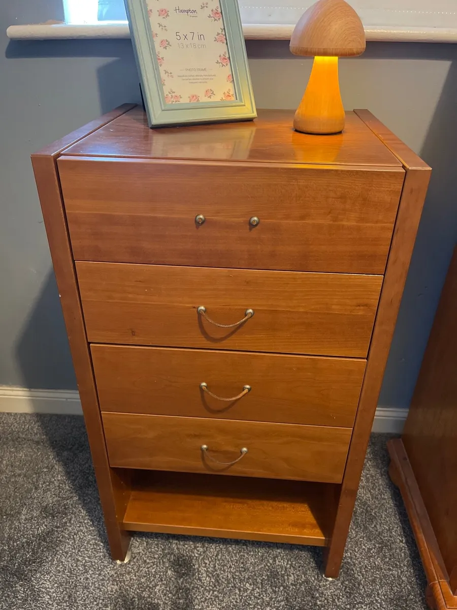 Small chest of drawers and two lockers - Image 1