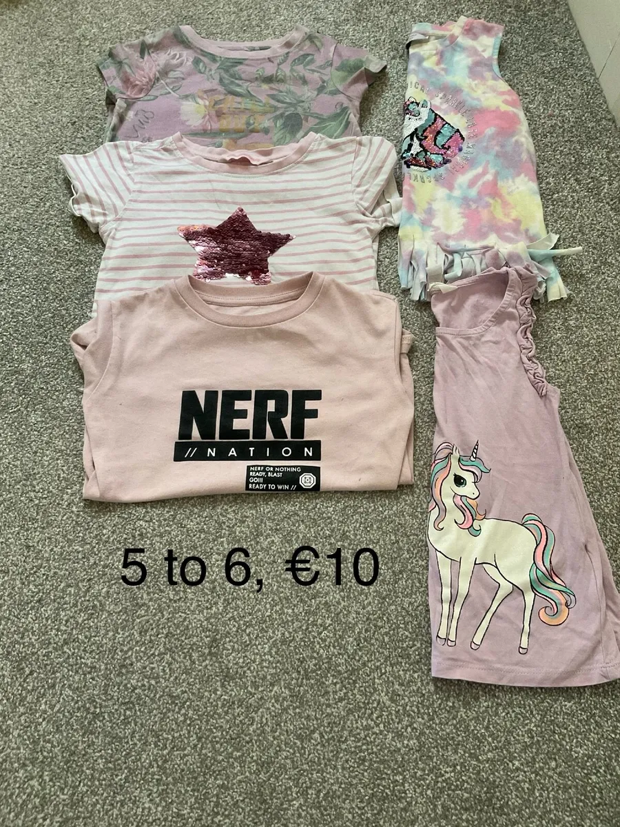 Girls t shirts, 5 to 6