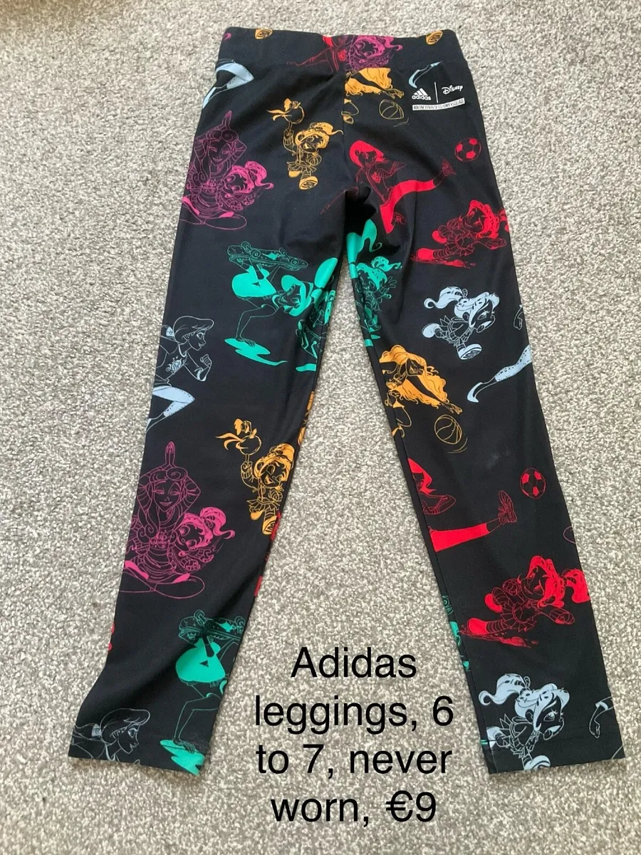 Girls adidas leggings, 6 to 7, never worn