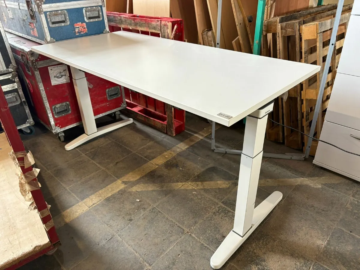 Preowned White Sit Stand Desk - £250 + VAT - Image 4