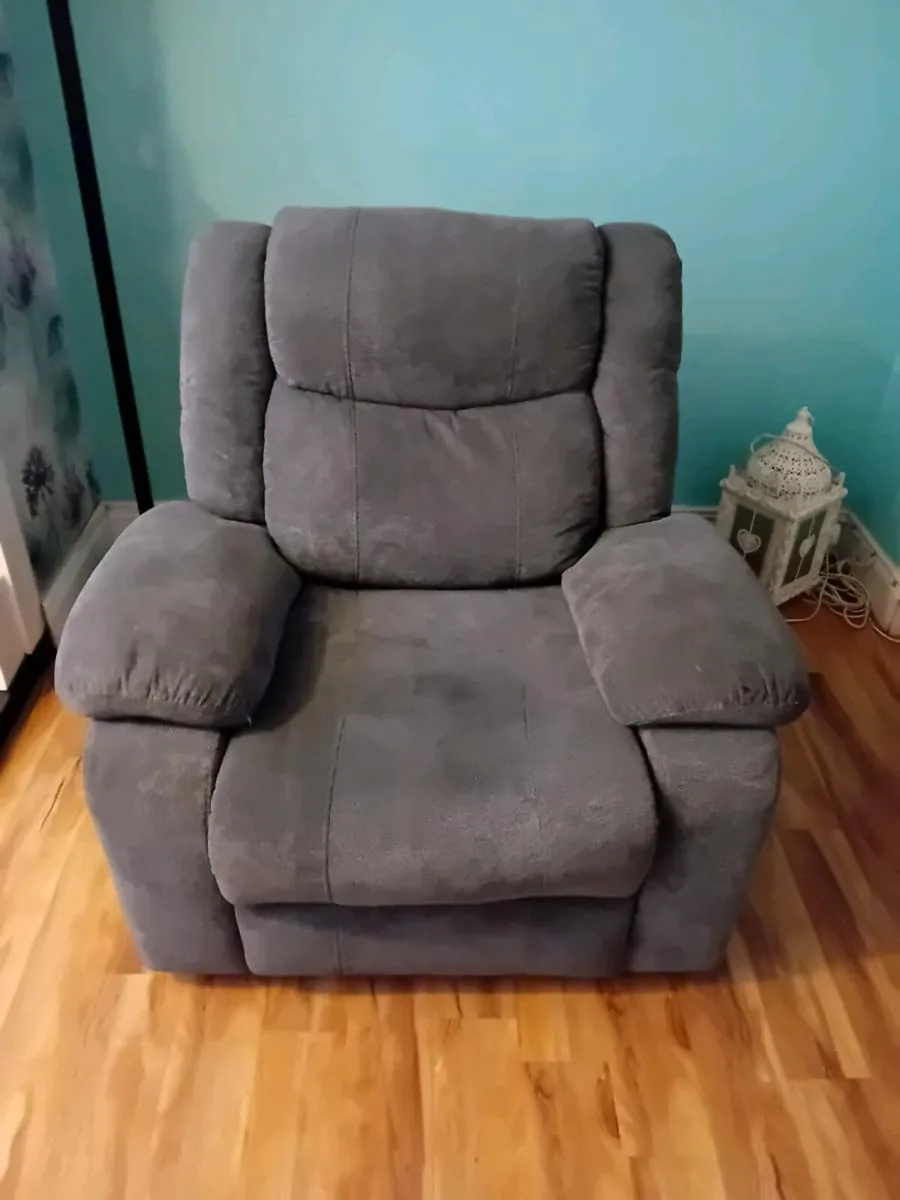 Blue Grey One Chair Recliner - Image 2