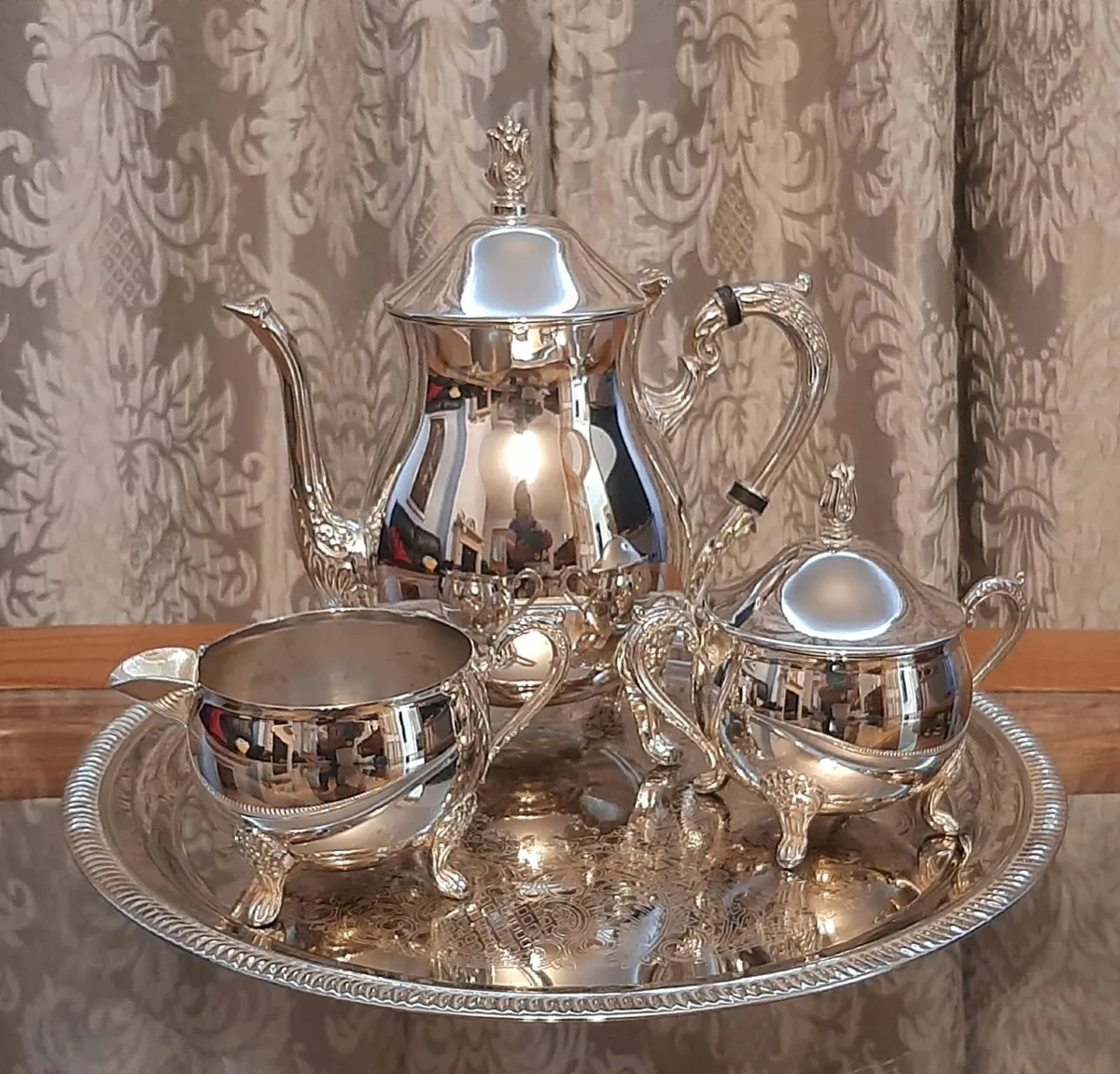 Silver plated tea set - Image 1