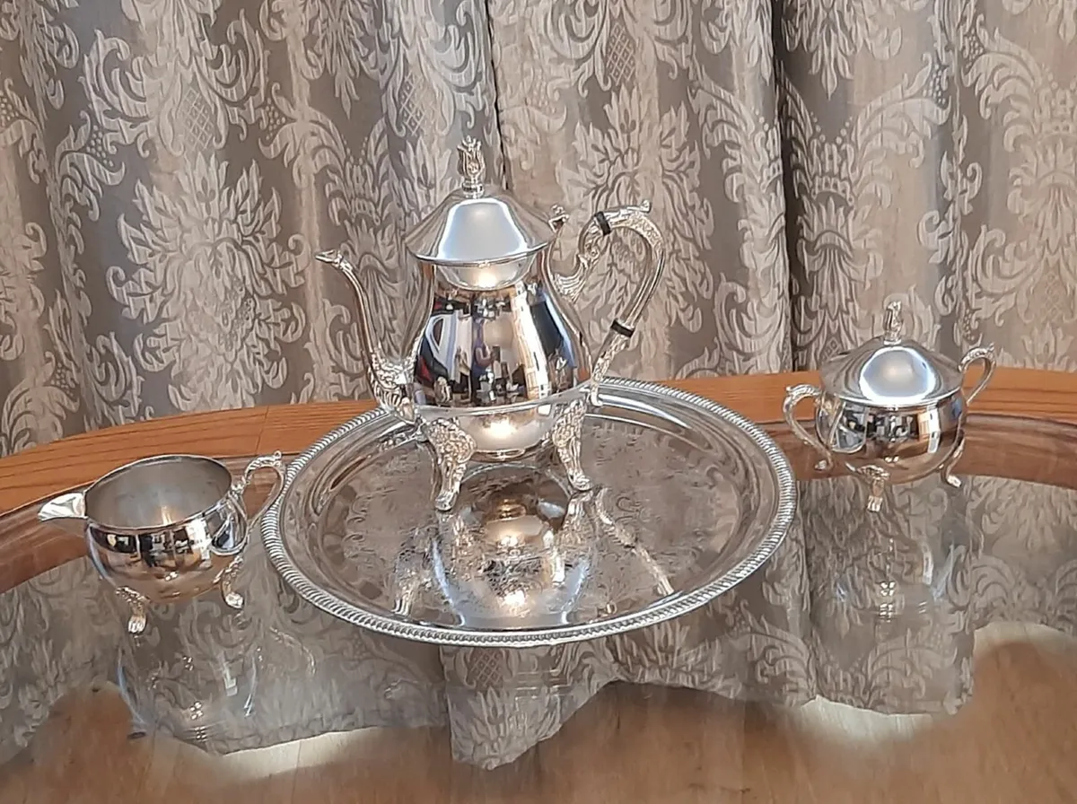 Silver plated tea set - Image 2