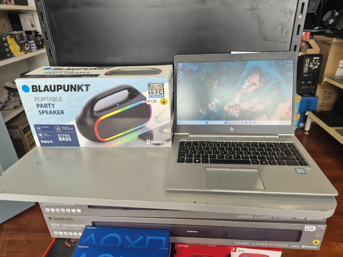 Refurbished HP EliteBook 840, with free speaker - Image 1