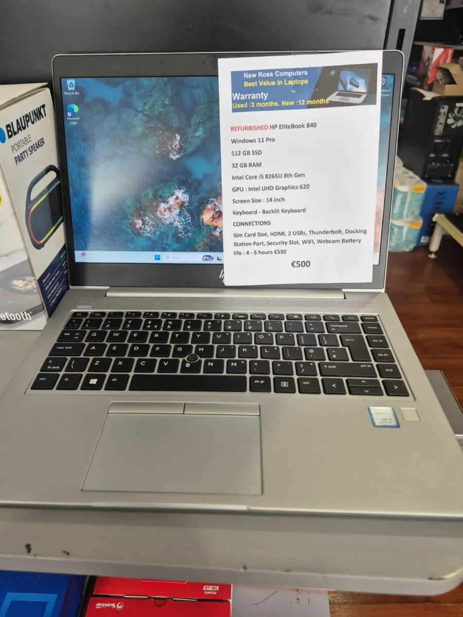 Refurbished HP EliteBook 840, with free speaker - Image 2
