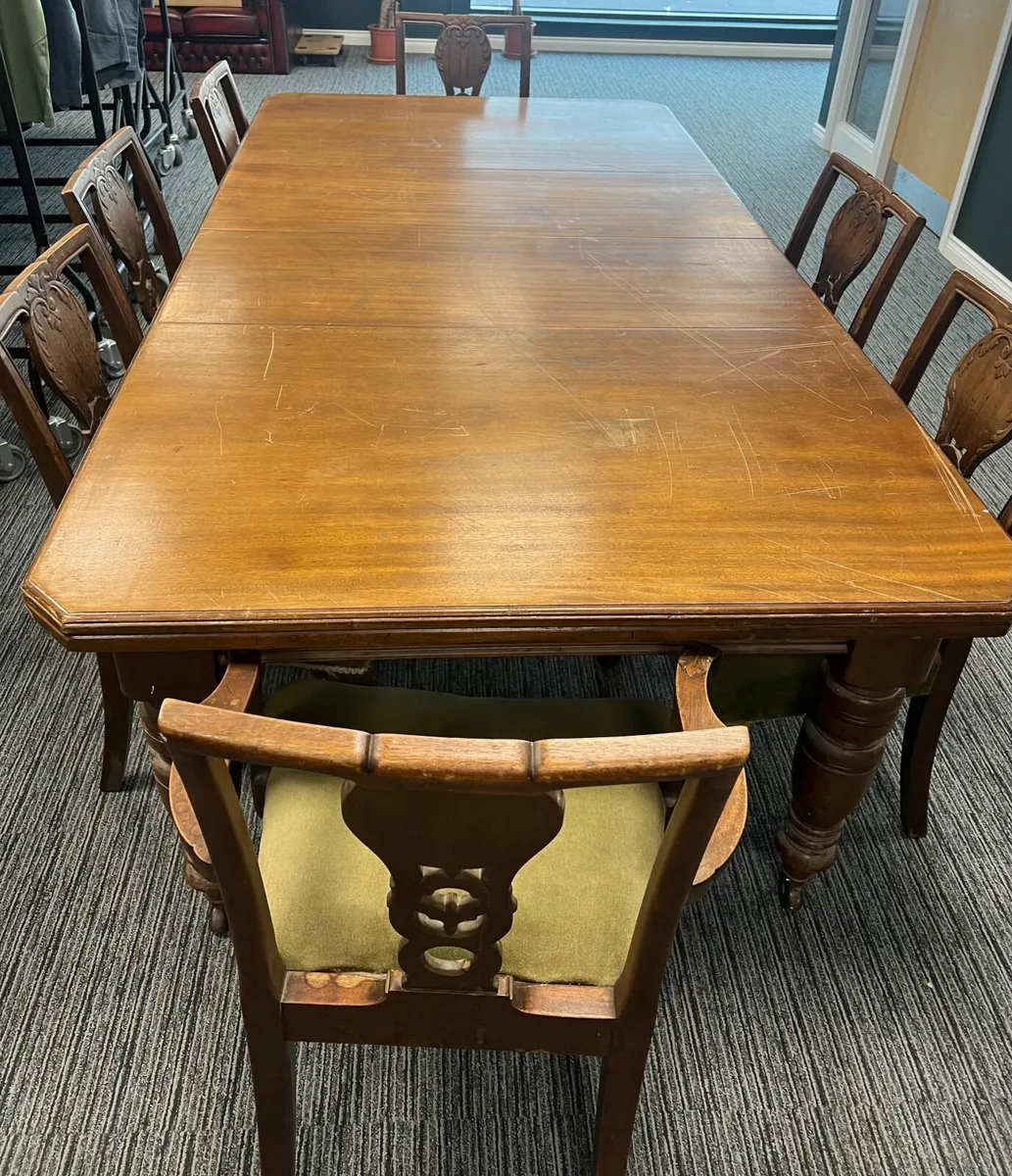 Bespoke Mahogany Table & Chairs - Image 2
