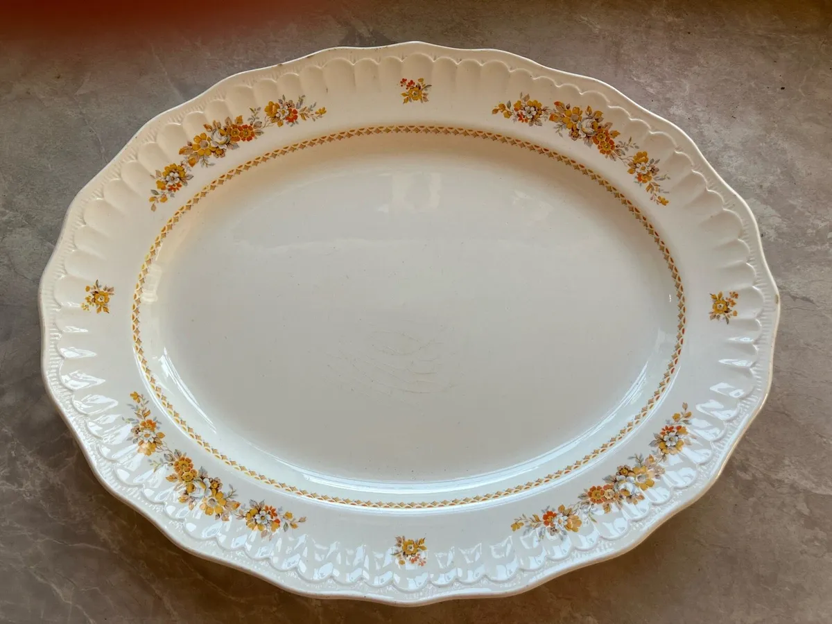Vintage old Staffordshire large plate - Image 2