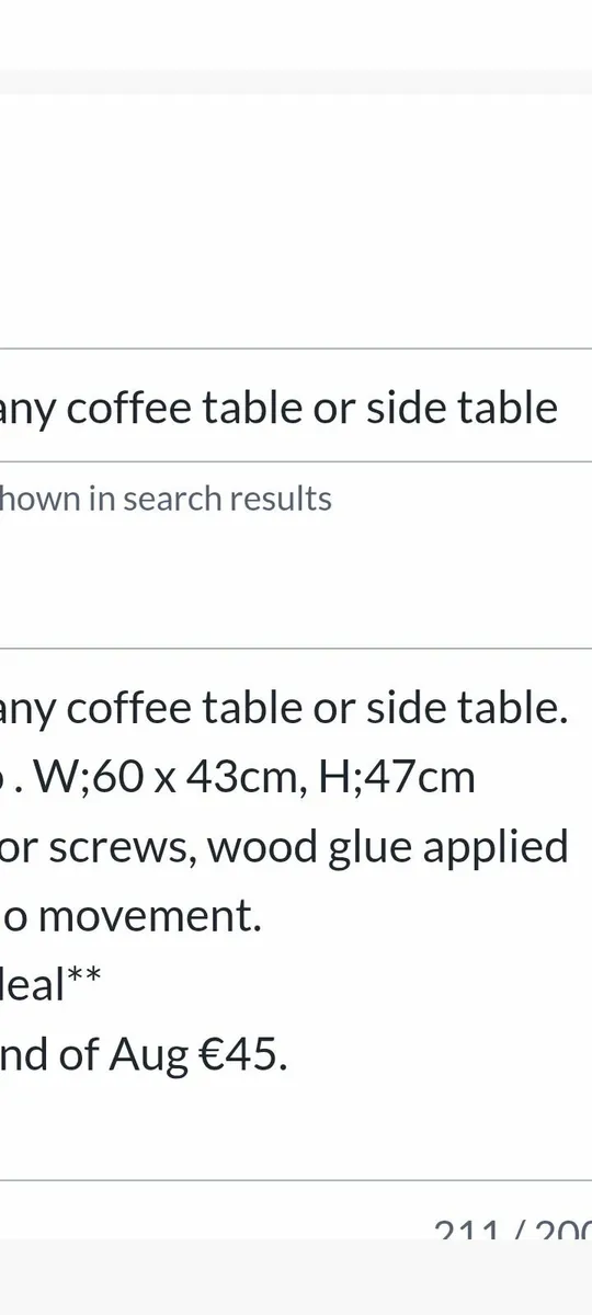 Antique mahogany coffee table or side table - Image 3