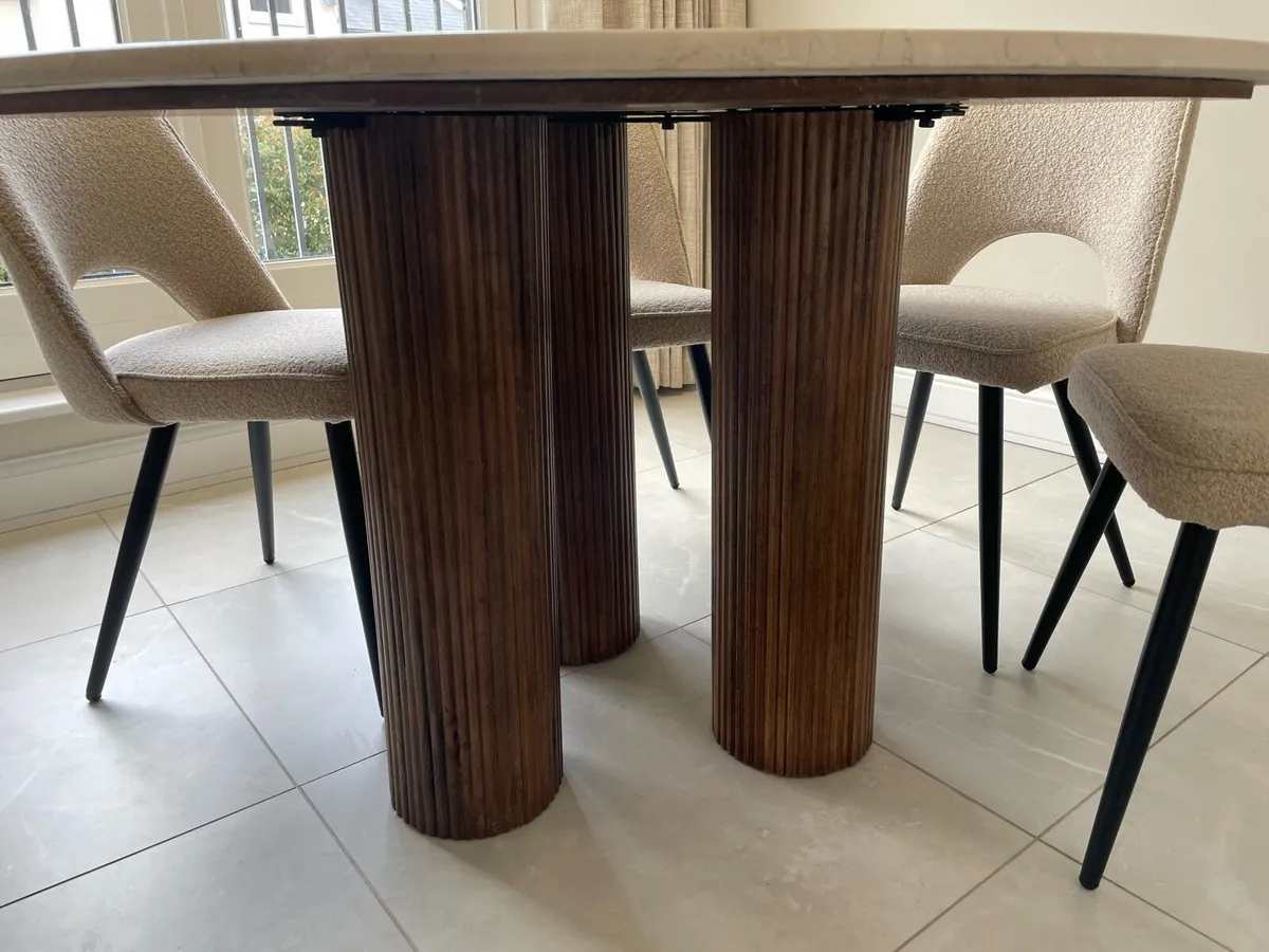 Marble/Wood dining table - Image 3