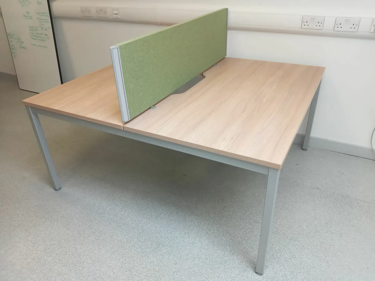 Delivery - Set of 2 Modular Desks with Dividers - Image 1