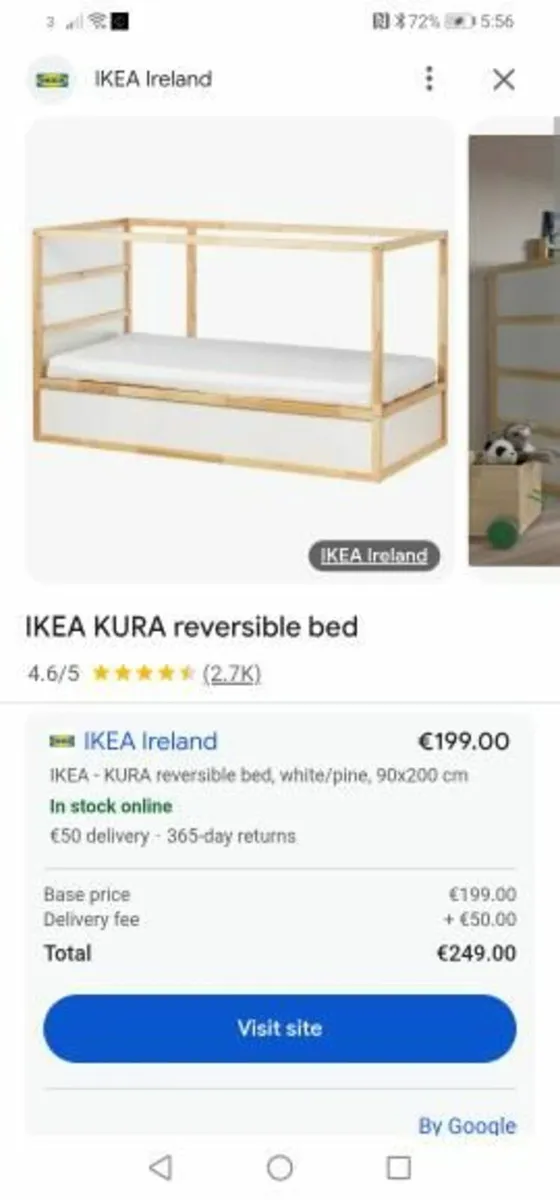 Ikea childs kura bed - Image 1