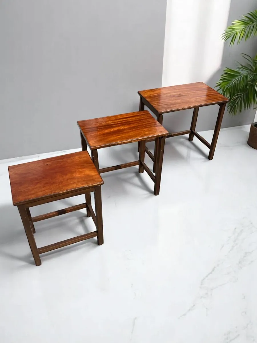 Nest of Tables - Antique - Mahogany. - Image 2