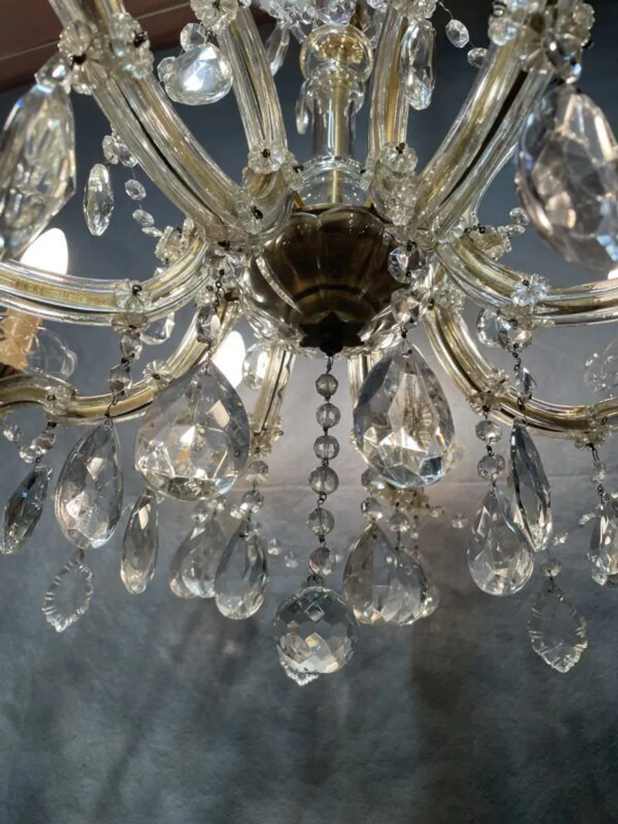 Beautiful 8 Branch Antique Marie Therese Chandelier. - Image 3