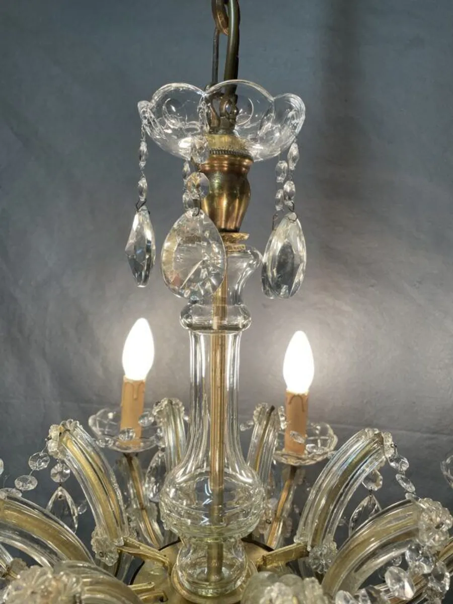 Beautiful 8 Branch Antique Marie Therese Chandelier. - Image 4