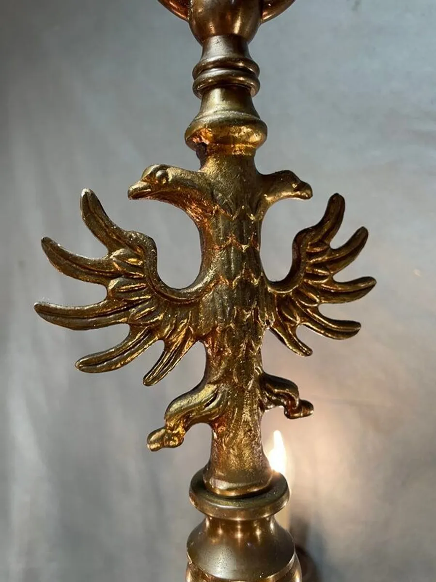 A Very Good Large Six-Branch Flemish Chandelier. - Image 3
