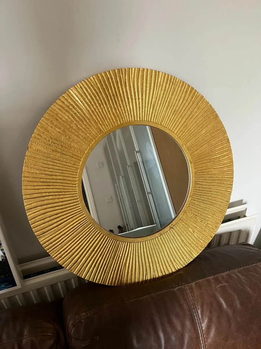 Zara Home Gold Sun Mirror – 56 cm - Image 1