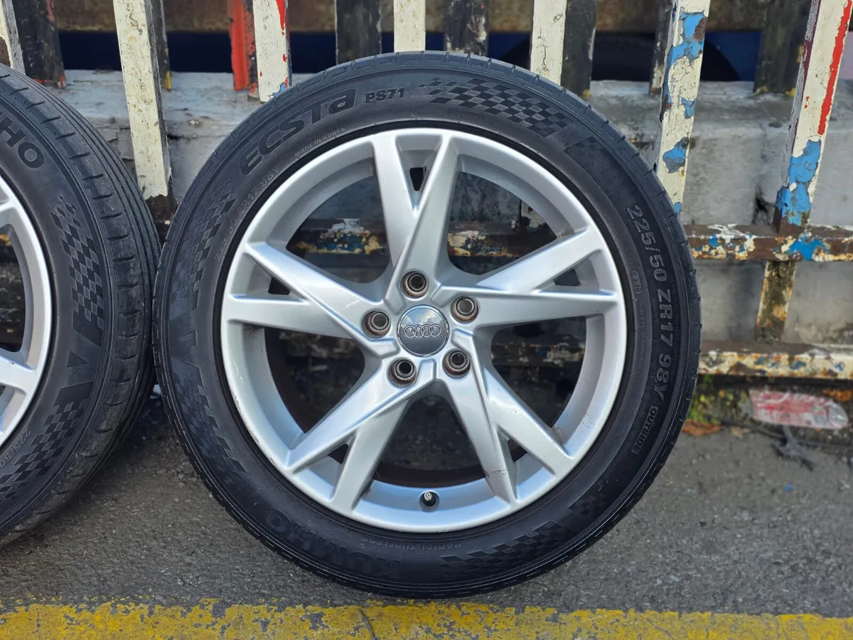 4 Genuine AUDI 17" Alloys 5x112 - Image 1