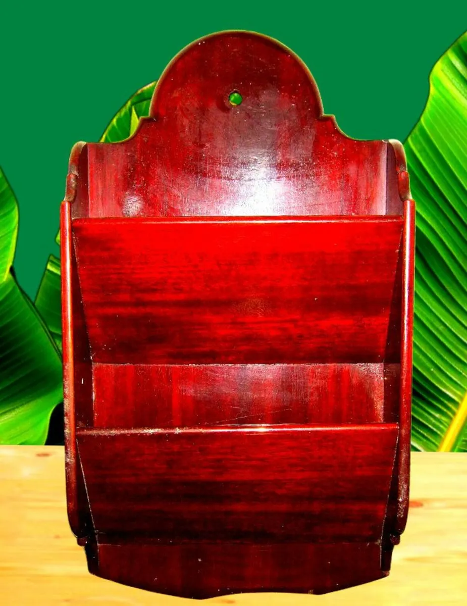 Vintage Wooden Letter Rack - Image 1