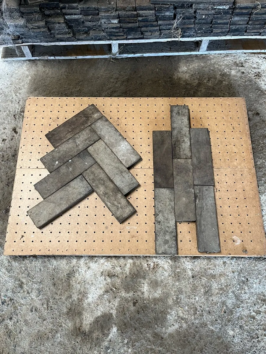 Hardwood herringbone timber floor - Image 1