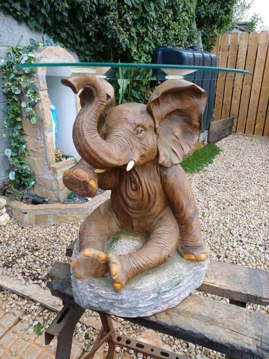 Vintage Tear Drop Elephant Table - Image 1