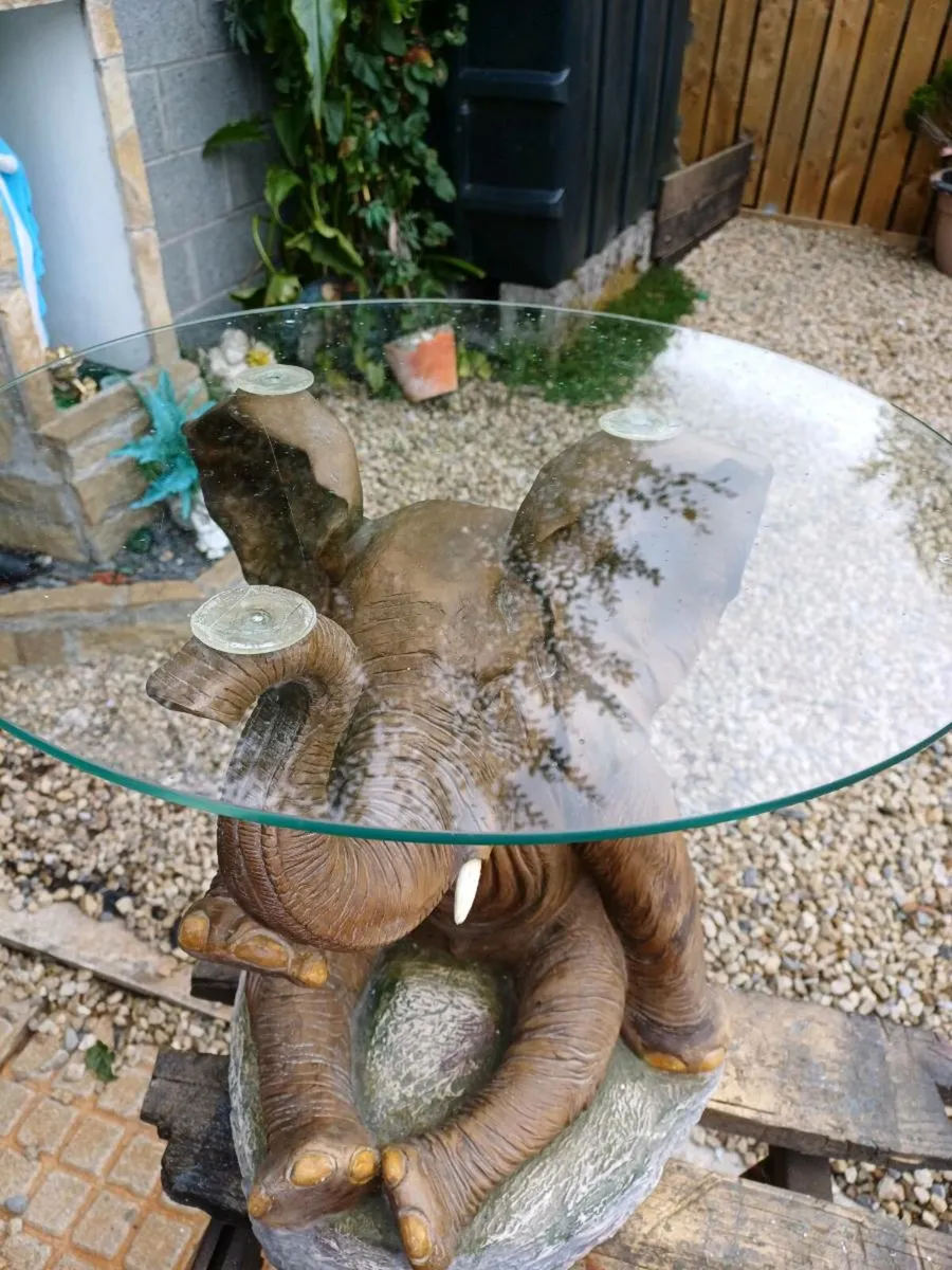 Vintage Tear Drop Elephant Table - Image 2