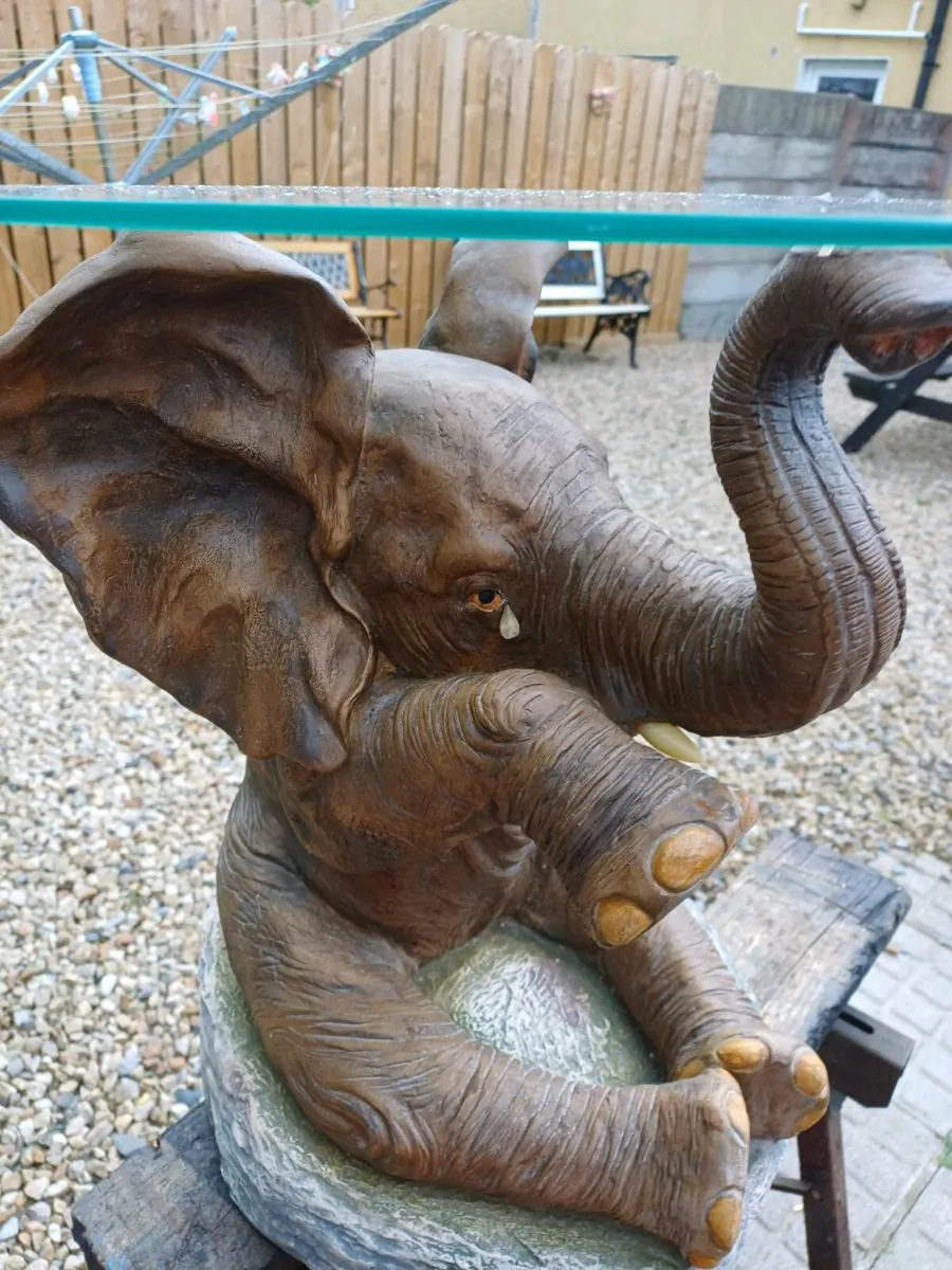 Vintage Tear Drop Elephant Table - Image 3