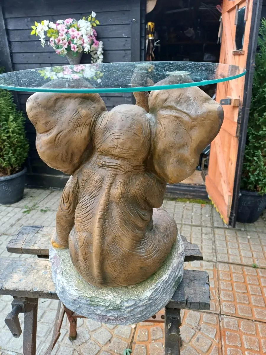 Vintage Tear Drop Elephant Table - Image 4
