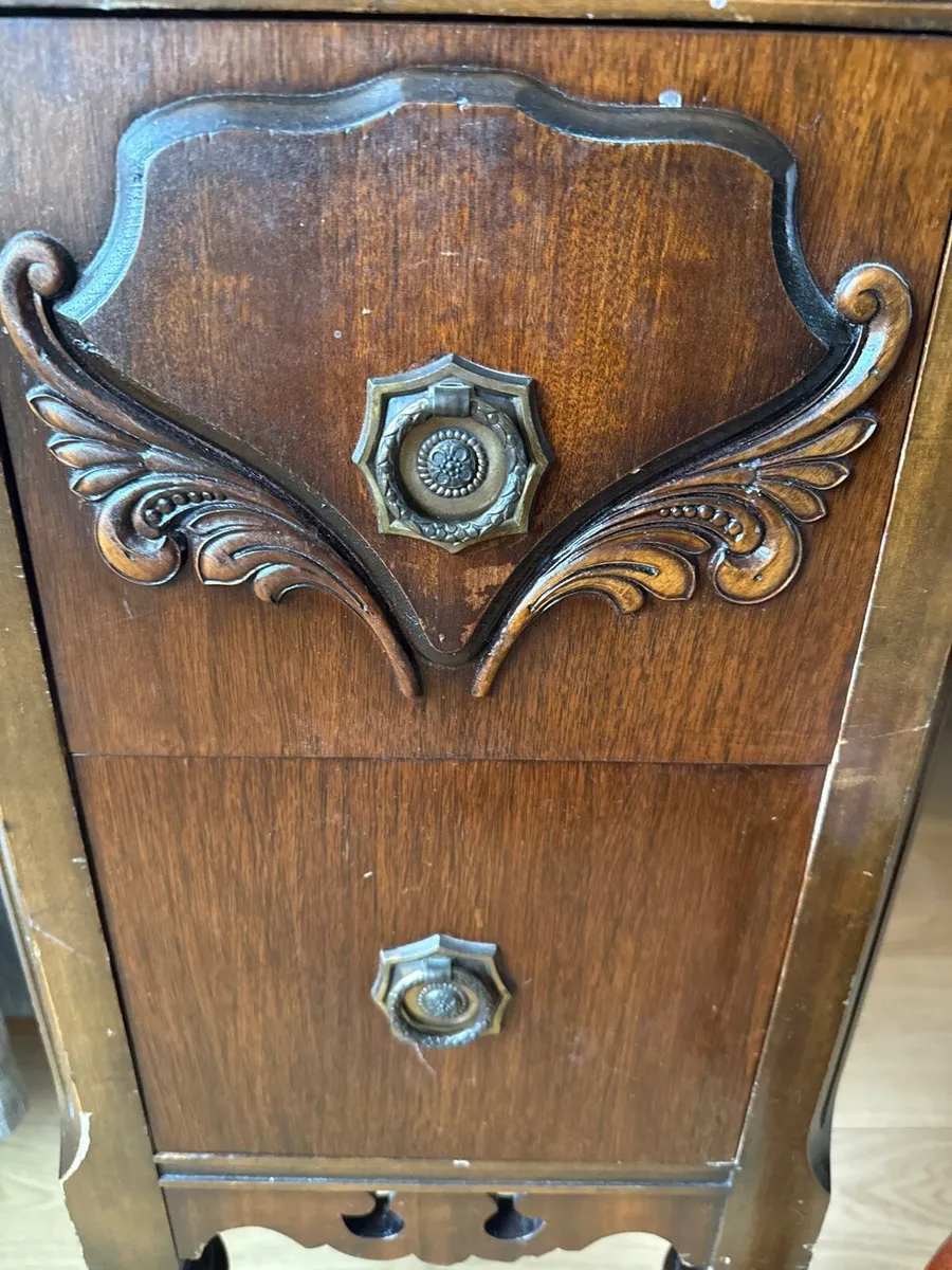 Vintage dressing table with stool - Image 3