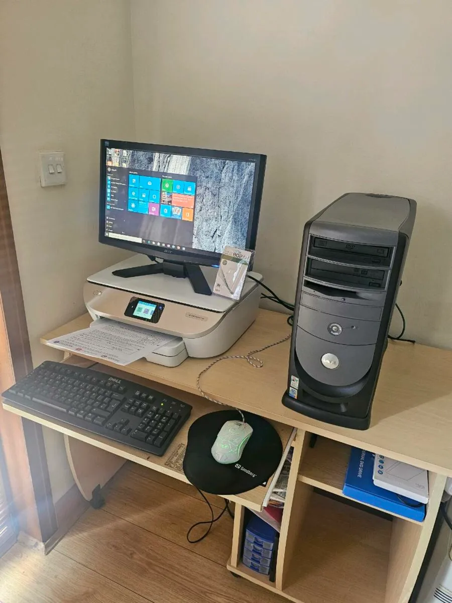 💻 Complete Dell Desktop PC Setup + HP Envy Photo - Image 1