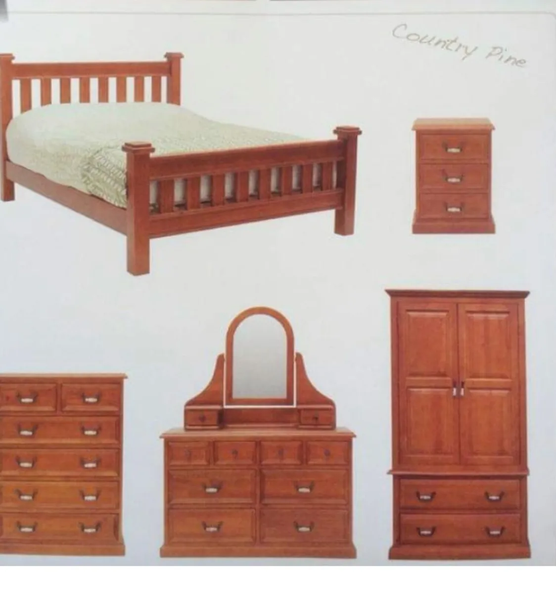 Bed and 2 lockers