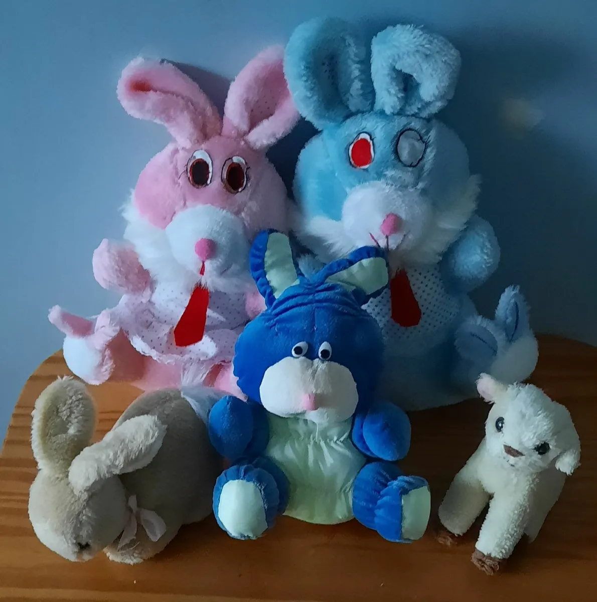 Set of 12 Small Vintage Plush Rabbits/Teddies - Image 2