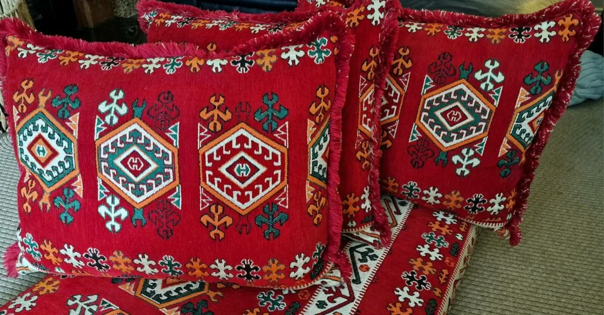 , "Majlis seating Turkish Seating, Kilim Cushions - Image 4