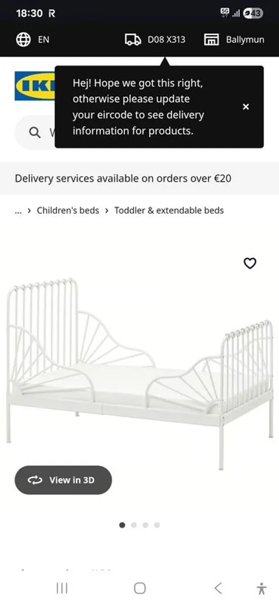 Kids MINNEN extendable bed
