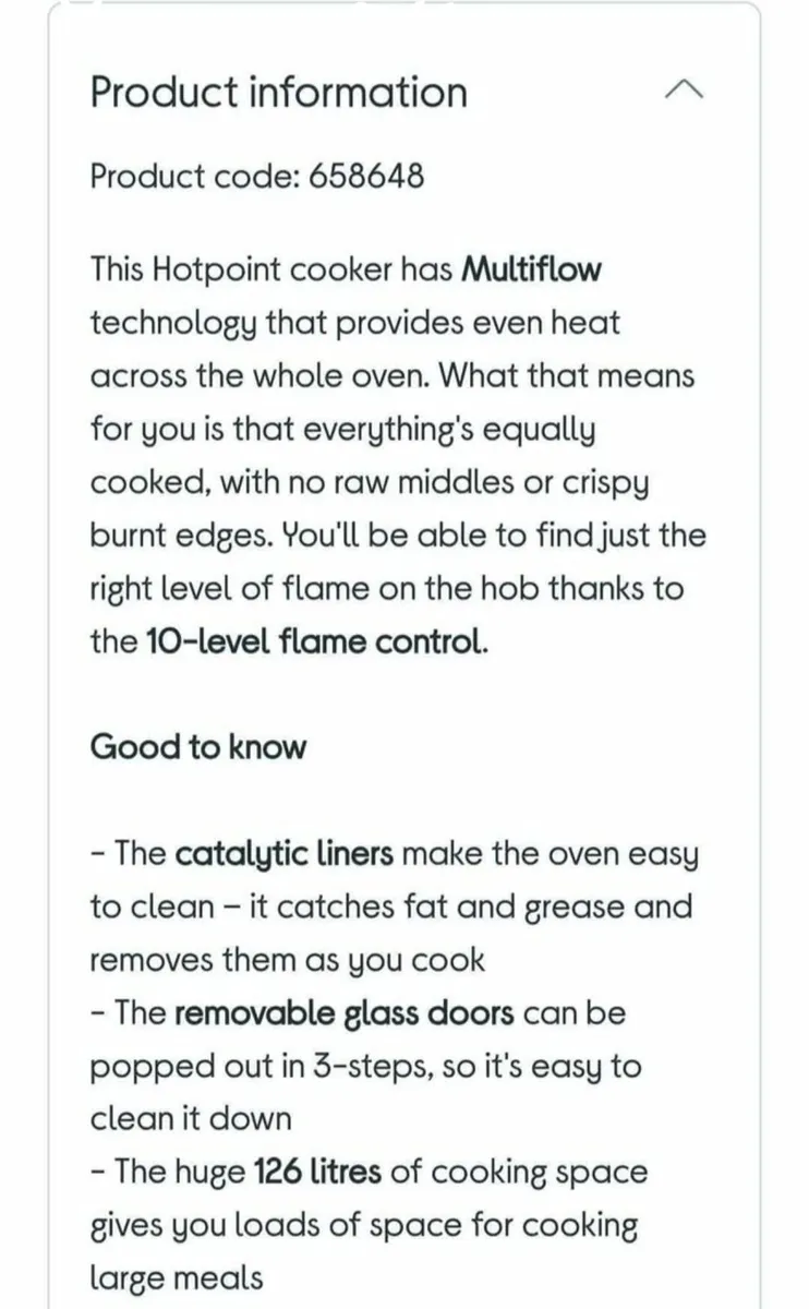 Hotpoint cooker - Image 4