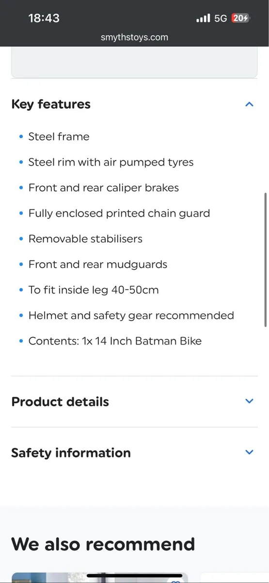 Kids Batman bike - Image 4