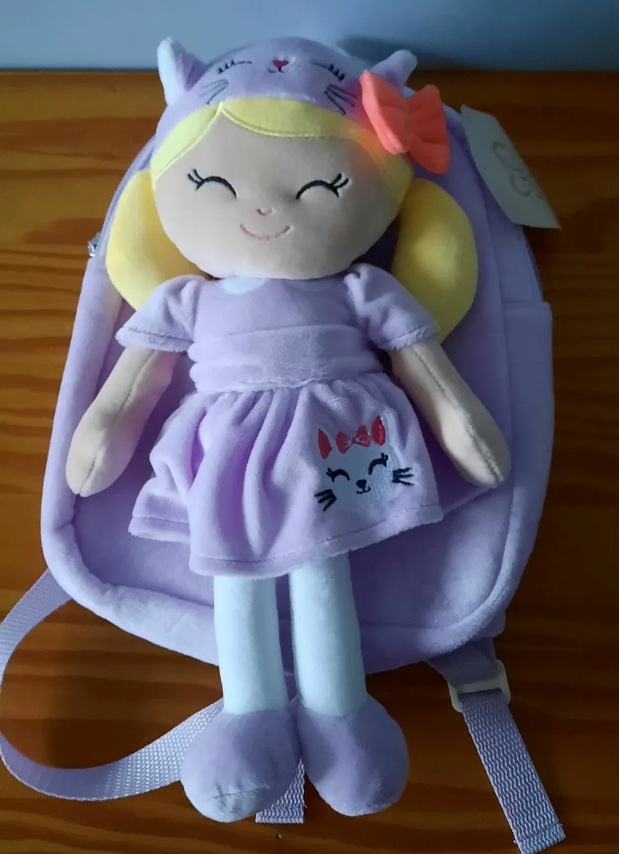 Ivy & Lily Plush Backpack & Rag Doll:  (NEW): - Image 1