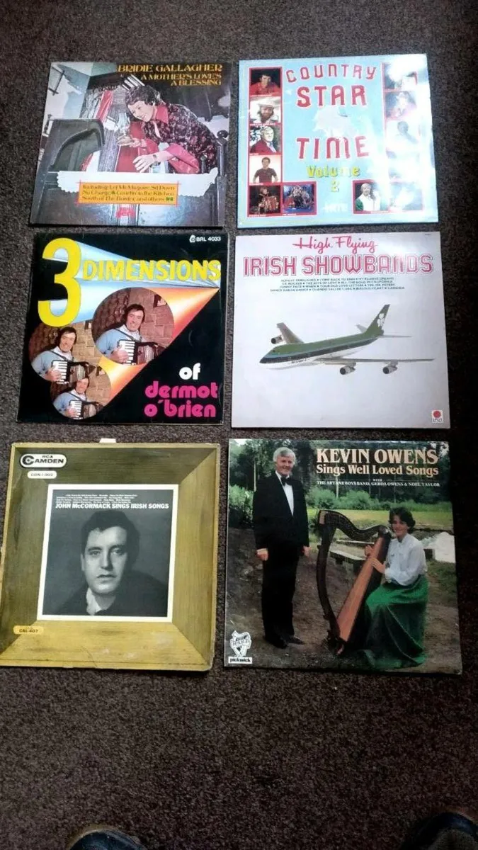 10. Vintage Irish vinyl LP's - Image 1