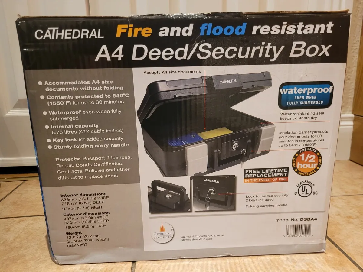 Fire & Waterproof safe suitcase chest box - Image 3