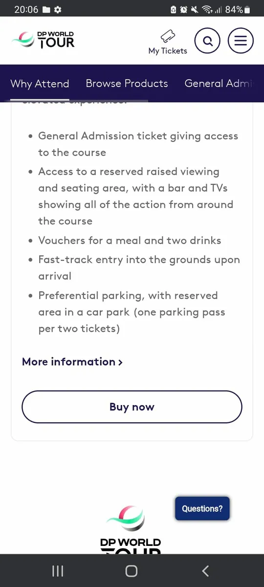 Amgen Irish Open premium tickets (Ticket +) Friday - Image 2