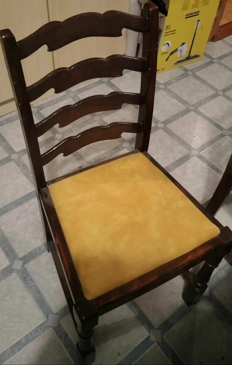 Mahogany dining table + 6 chairs - Image 2
