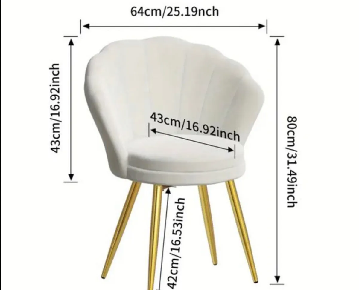 Brand New Grey Velvet Chair - Image 4