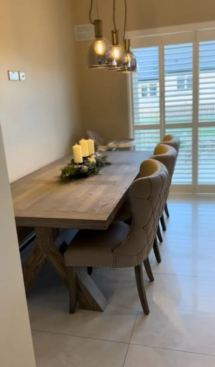 Dining Table, Bench & Chairs - Image 1