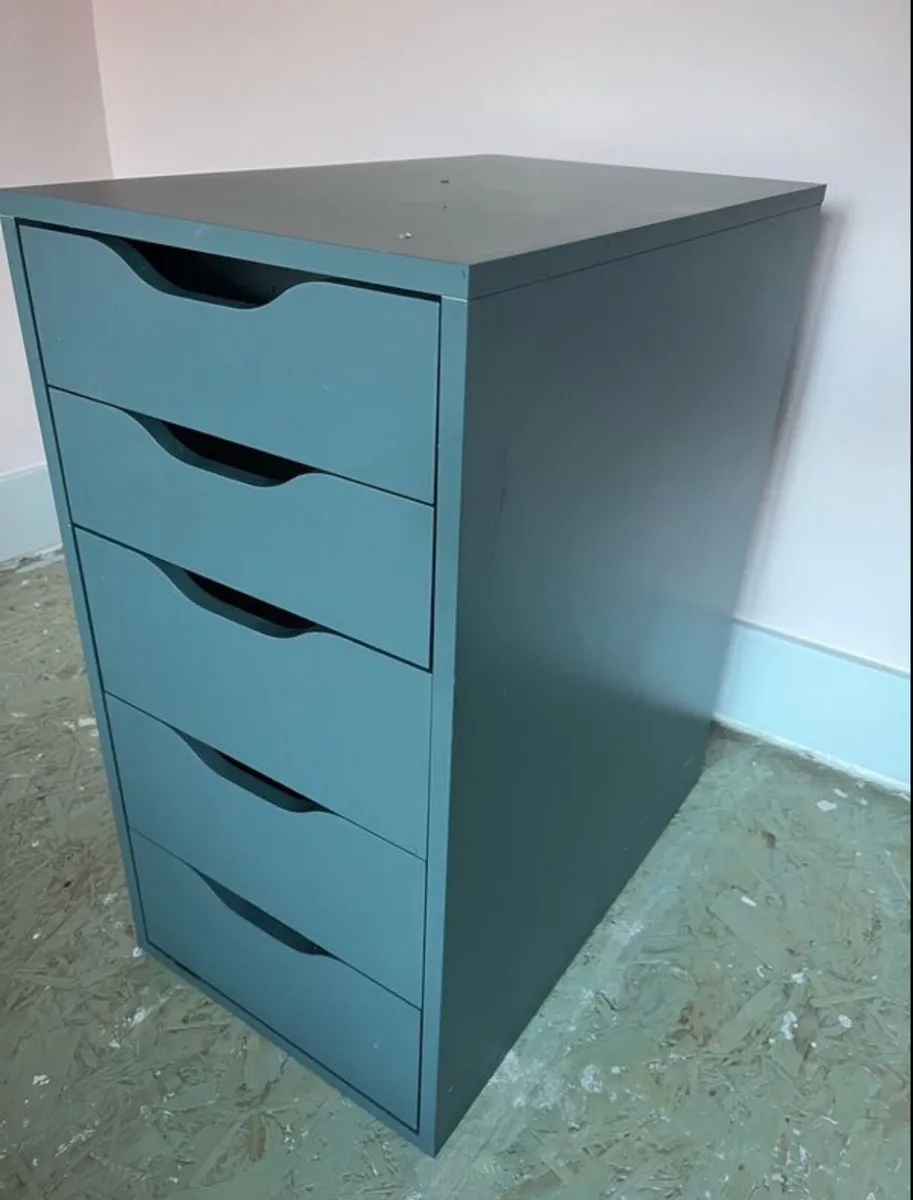 Pedestal, drawer and desk - Image 3