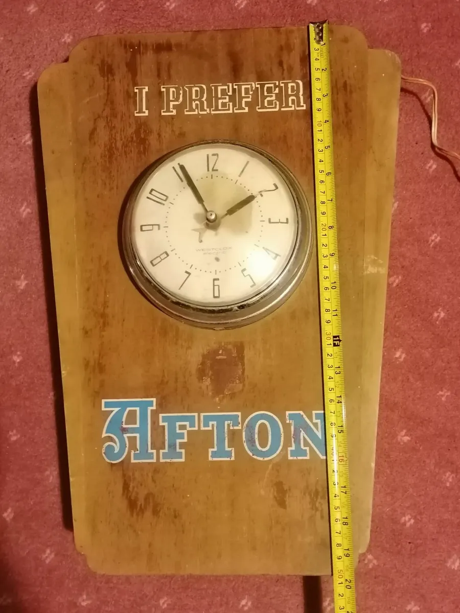 I Perfer Afton 1950s Wall Clock - Image 3